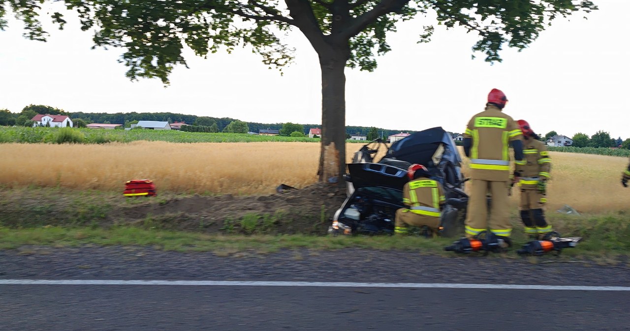 Tragedia w Łódzkiem. Auto uderzyło w drzewo, nie żyją dwie osoby