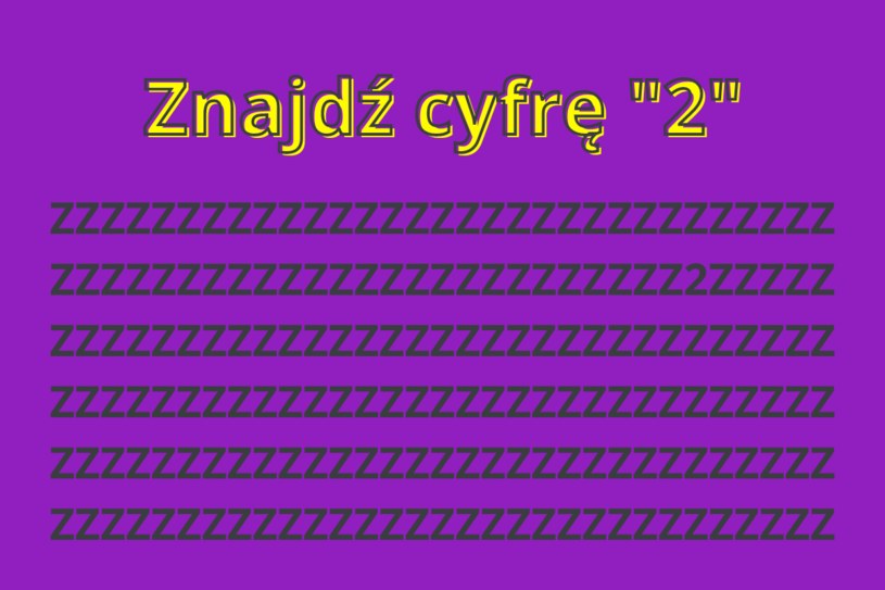 Test na spostrzegawczość: Czy uda ci się znaleźć cyfrę „2”? Na wykonanie zadania masz tylko 5 sekund!