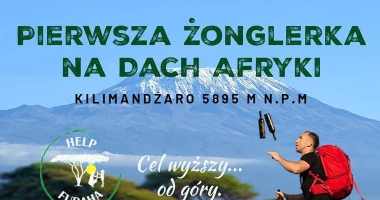 Zdobył Kilimandżaro, żonglując butelkami. Niezwykły wyczyn Krzysztofa Drabika