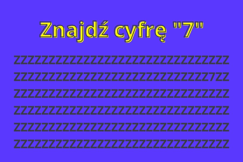 Test na spostrzegawczość: Czy uda ci się znaleźć na obrazku cyfrę „7”? Masz zaledwie 5 sekund