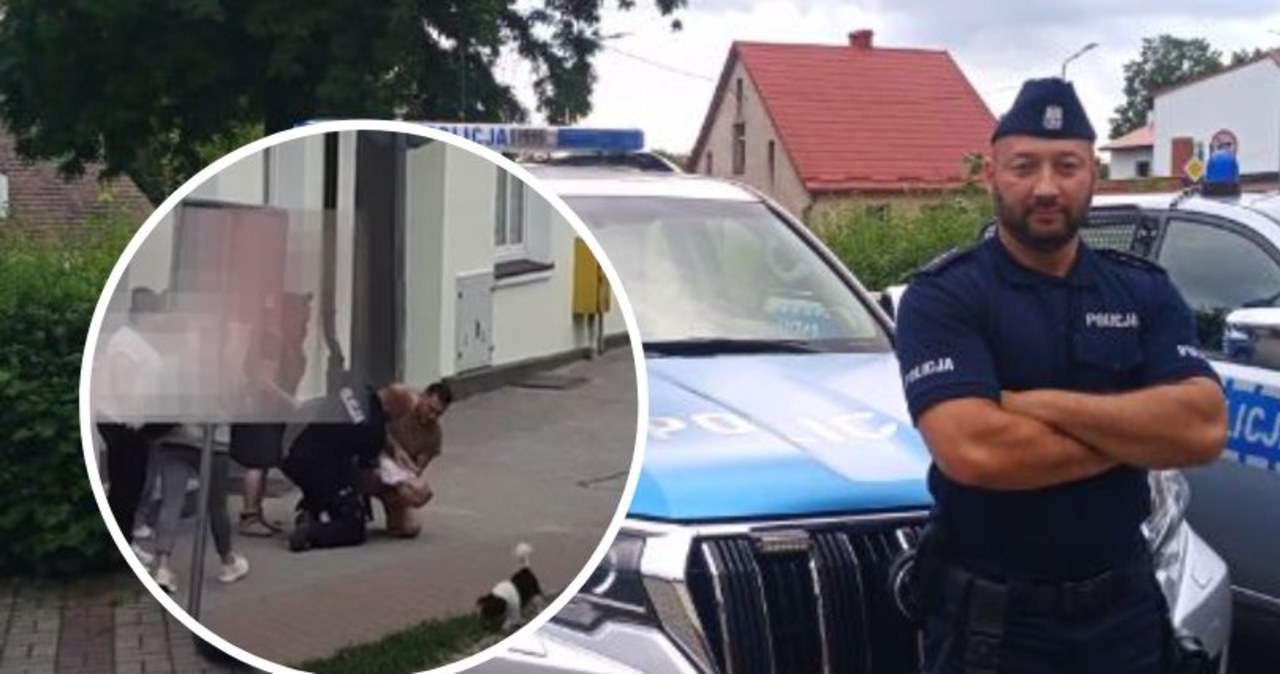 Chłopiec zadławił się lizakiem. Policjant i kierowca uratowali mu życie
