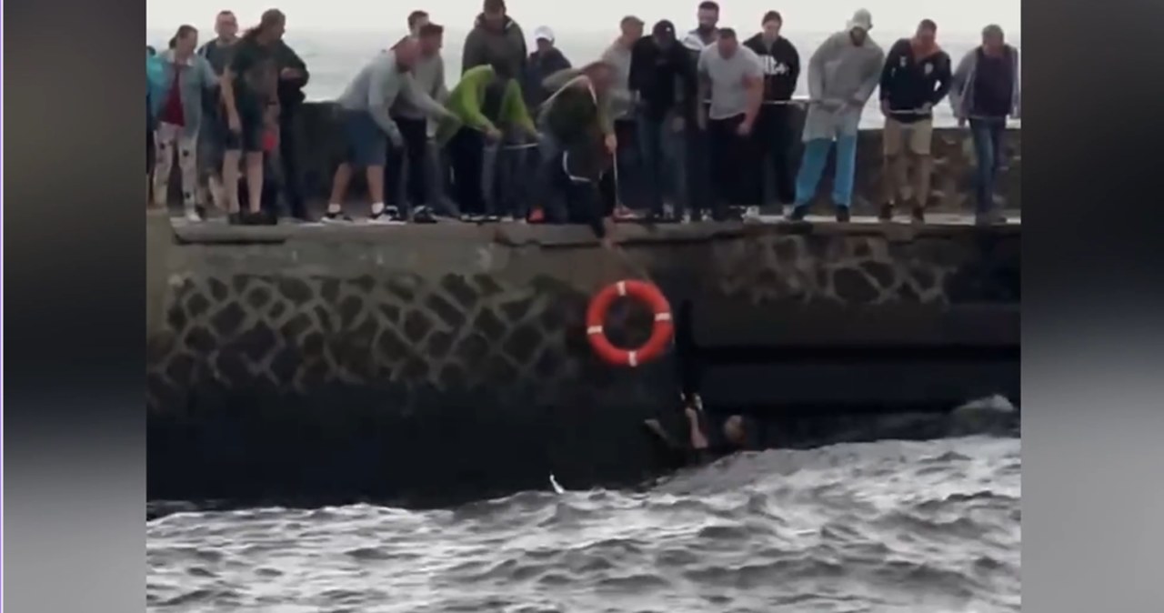 O krok od tragedii na falochronie w Darłowie. Jest nagranie