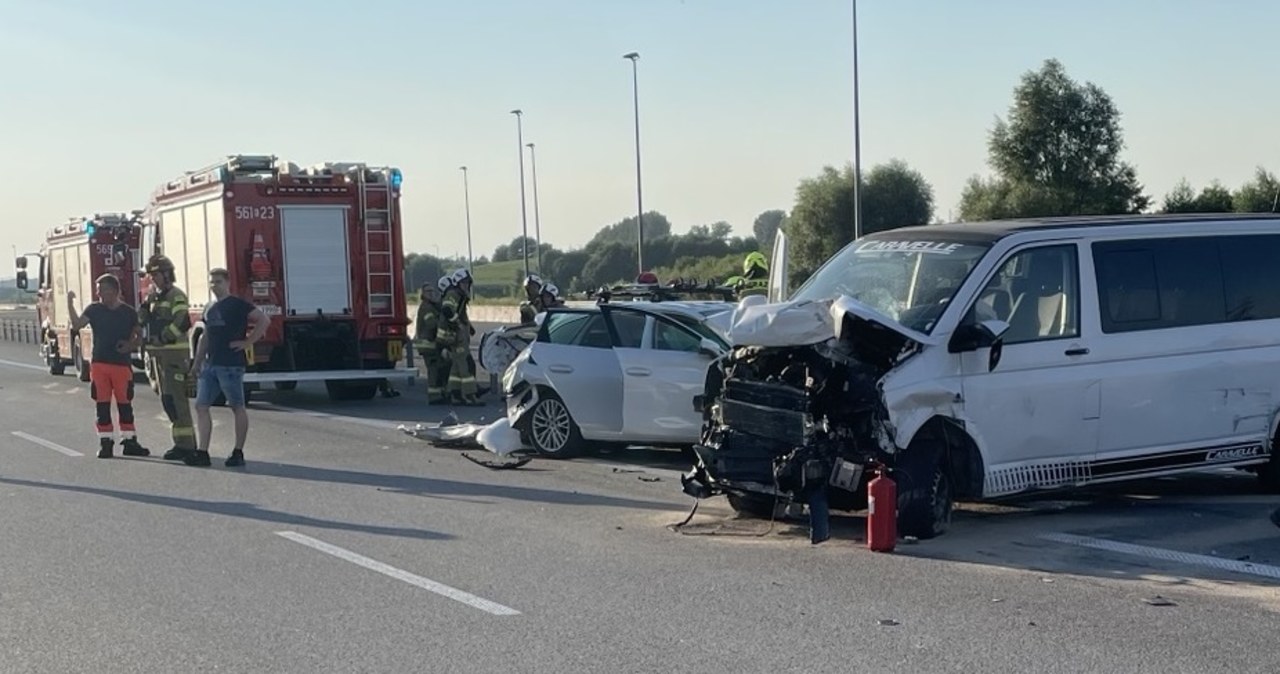 Wypadek na A4 koło Krakowa. Trzy osoby ranne