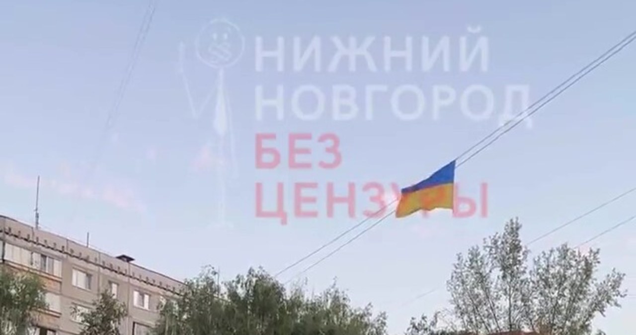 Flaga Ukrainy w rosyjskim mieście. Ktoś zakpił z FSB [NAGRANIE]