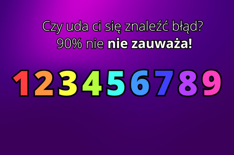Zagadka dla najbardziej inteligentnych. Tylko 10% zauważy błąd w 10 sekund