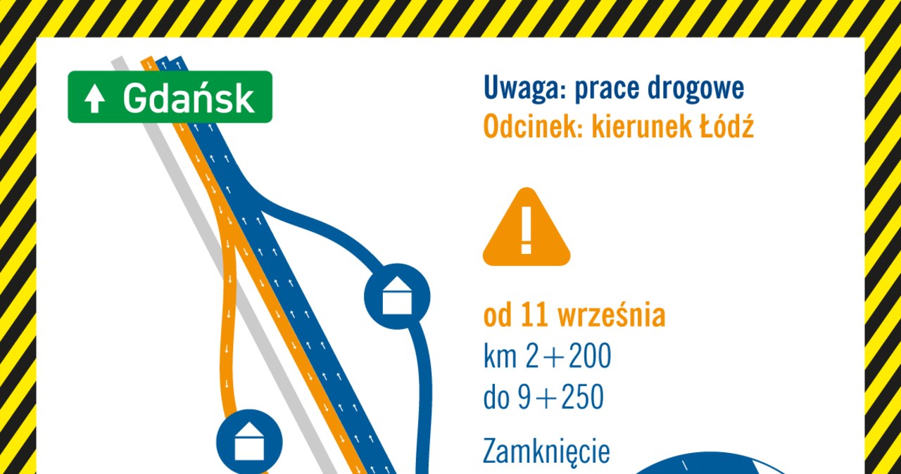 Od poniedziałku remont na pomorskim odcinku autostrady A1