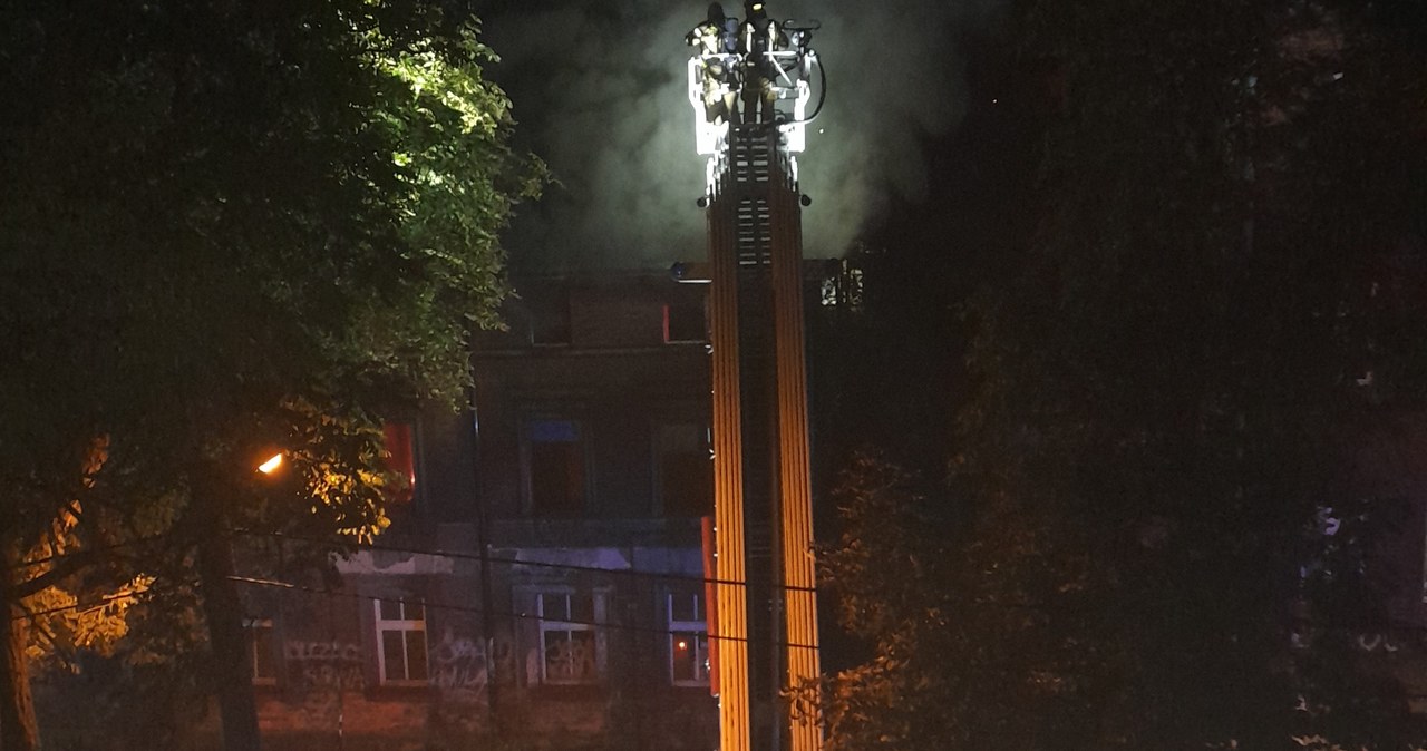 Pożar pustostanu w Rudzie Śląskiej