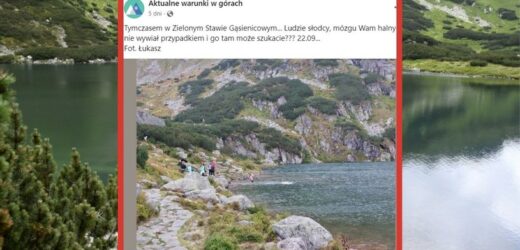 Turyści w Tatrach przechodzą samych siebie. Po sieci krąży bulwersujące zdjęcie