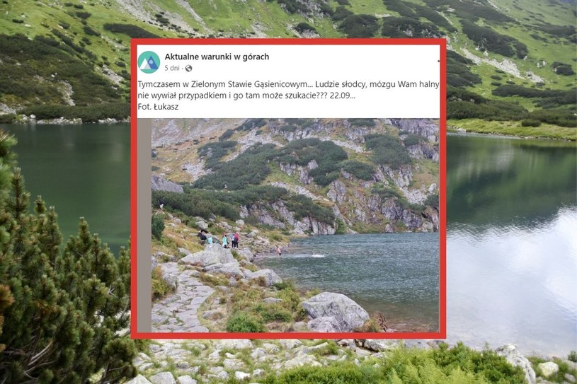 Turyści w Tatrach przechodzą samych siebie. Po sieci krąży bulwersujące zdjęcie