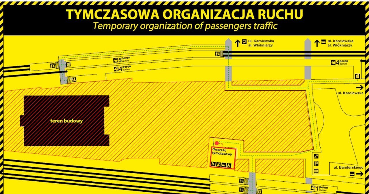 Łódź Kaliska z dworcem tymczasowym