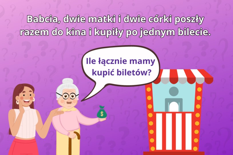 Podchwytliwy test na logiczne myślenie. Tylko 1% osób wie, jak odpowiedzieć na to pytanie. „Ile łącznie musiały kupić biletów?”
