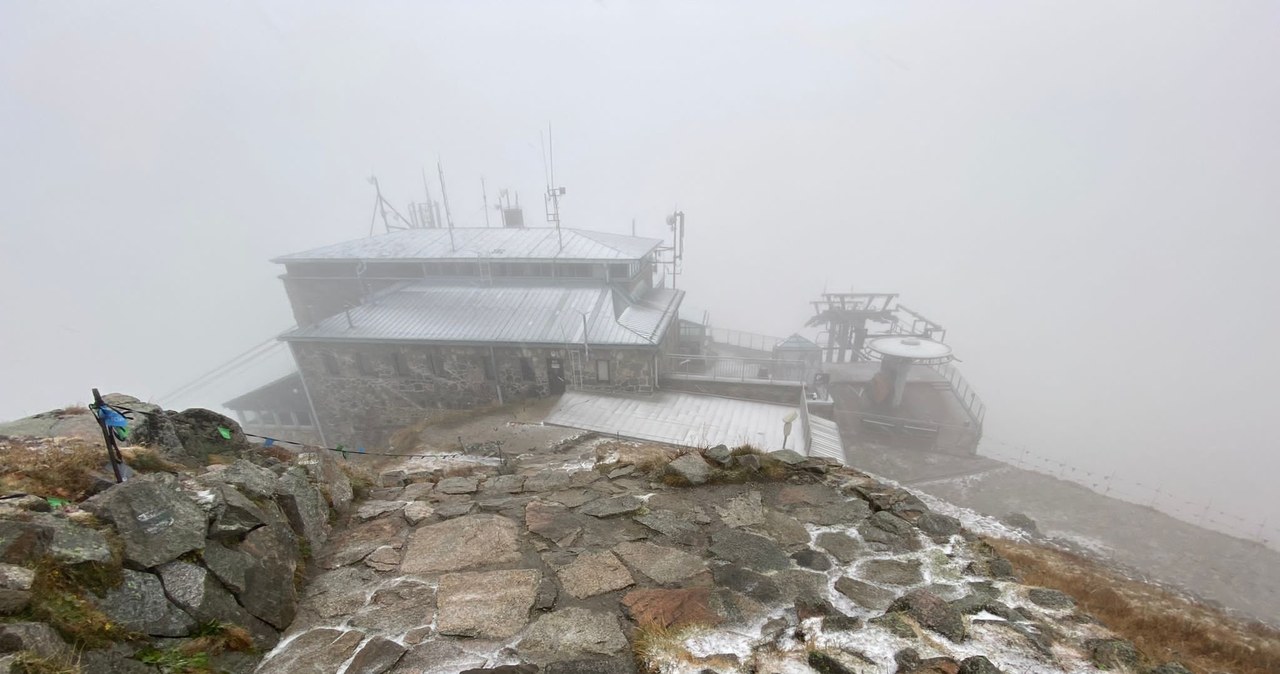 Pierwszy śnieg tej jesieni na Kasprowym Wierchu