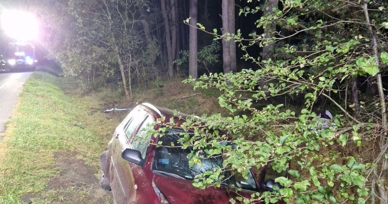 Pijana wjechała do rowu. W samochodzie dwoje dzieci