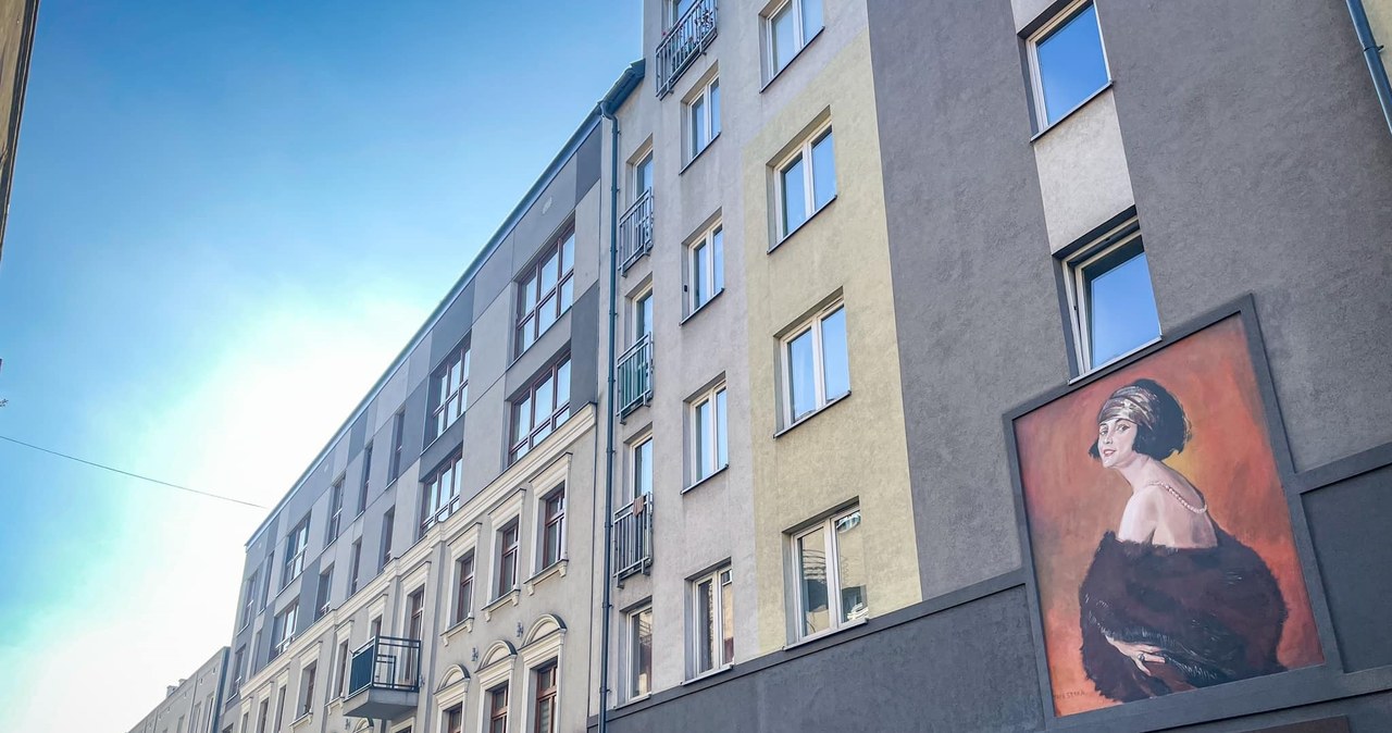 W budynku obok mieszkała Pola Negri. Niezwykły mural w Sosnowcu