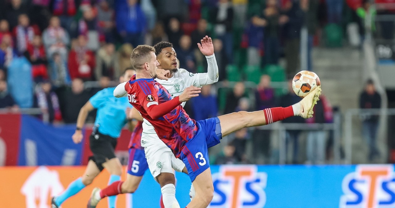 Czerwona kartka i dwa gole w starciu Rakowa ze Sportingiem