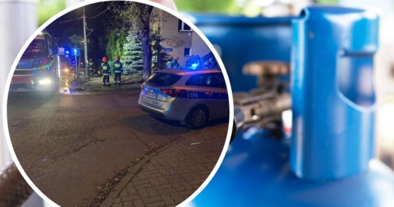 Silny wybuch butli z gazem. Z budynku wyleciały okna