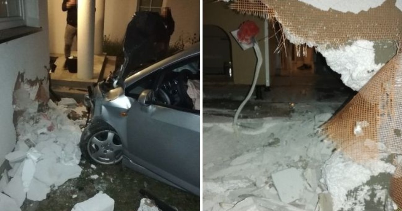 ​Wypadł z drogi na zakręcie, uderzył w dom i prawie wjechał do kuchni