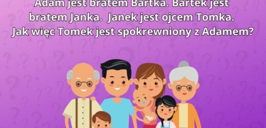 Test na logiczne myślenie. Kim jest Adam dla Tomka? Tylko 4% osób zna odpowiedź