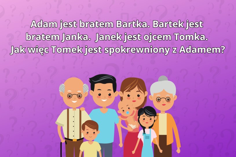 Test na logiczne myślenie. Kim jest Adam dla Tomka? Tylko 4% osób zna odpowiedź