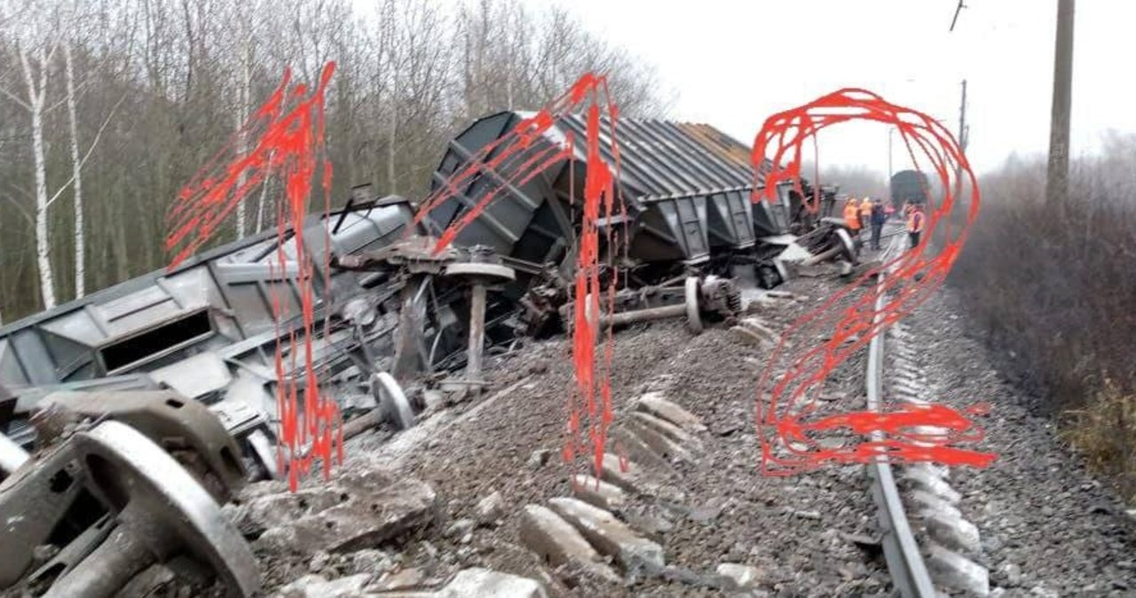 Sabotaż na rosyjskiej kolei. Z torów wypadło 19 wagonów