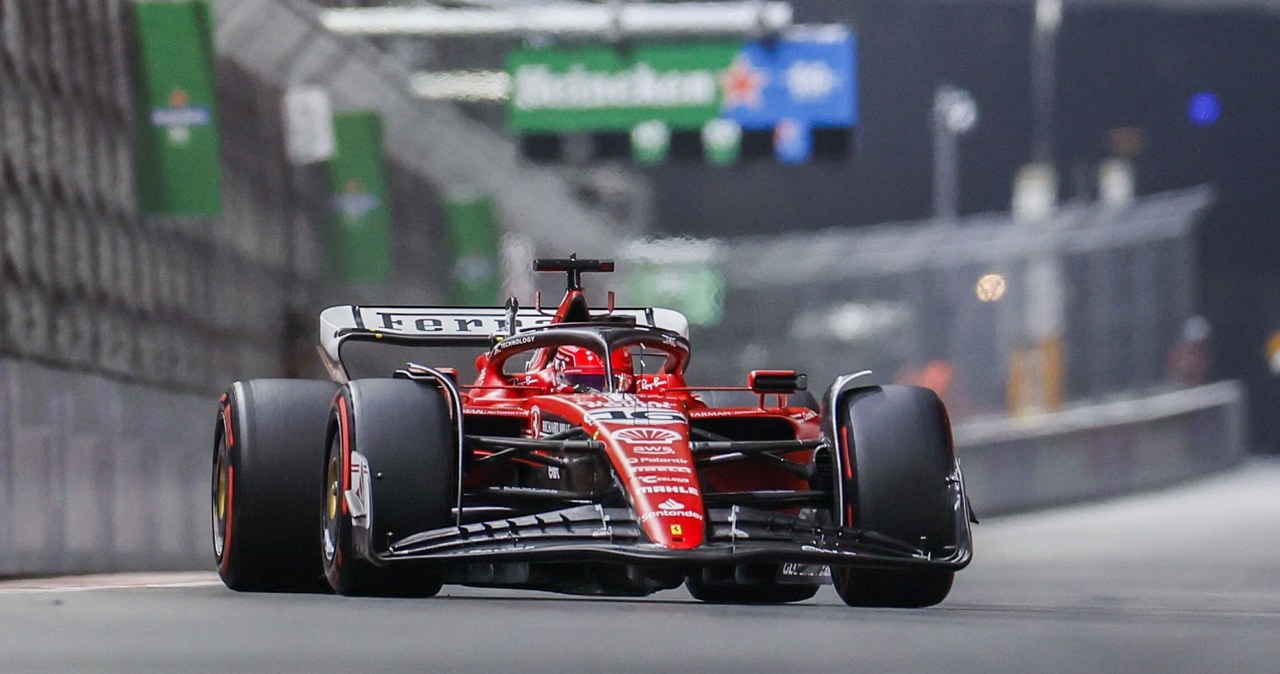 F1: Popis Ferrari w Las Vegas. Pole position dla Charlesa Leclerca