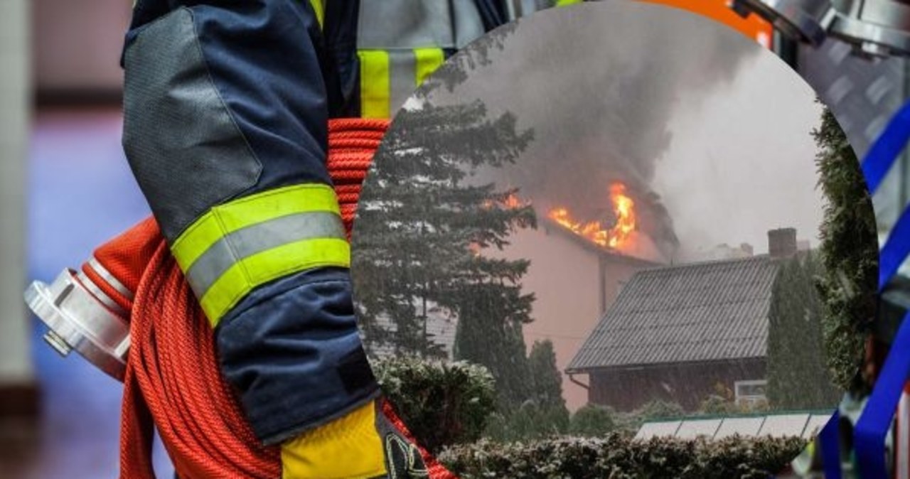 ​Pożar domu w Bieczu. Z ogniem walczyło 10 jednostek straży pożarnej