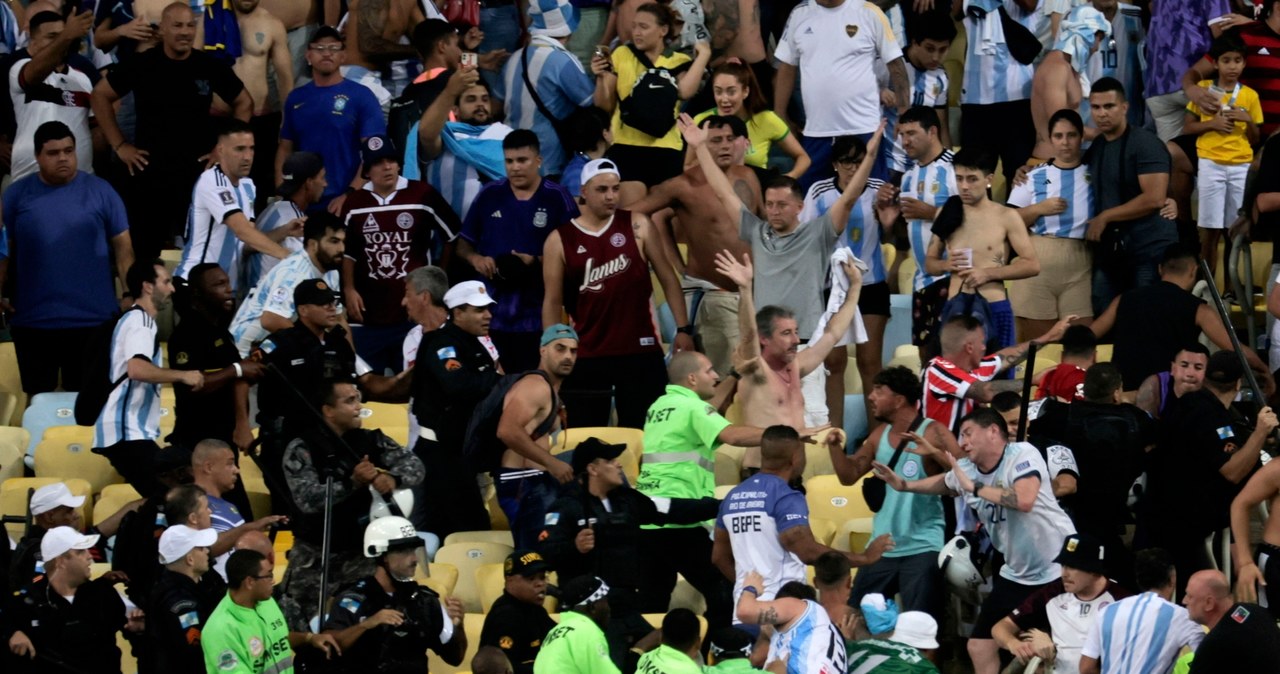 Szokujące sceny na Maracanie. Brazylia biła się z Argentyną