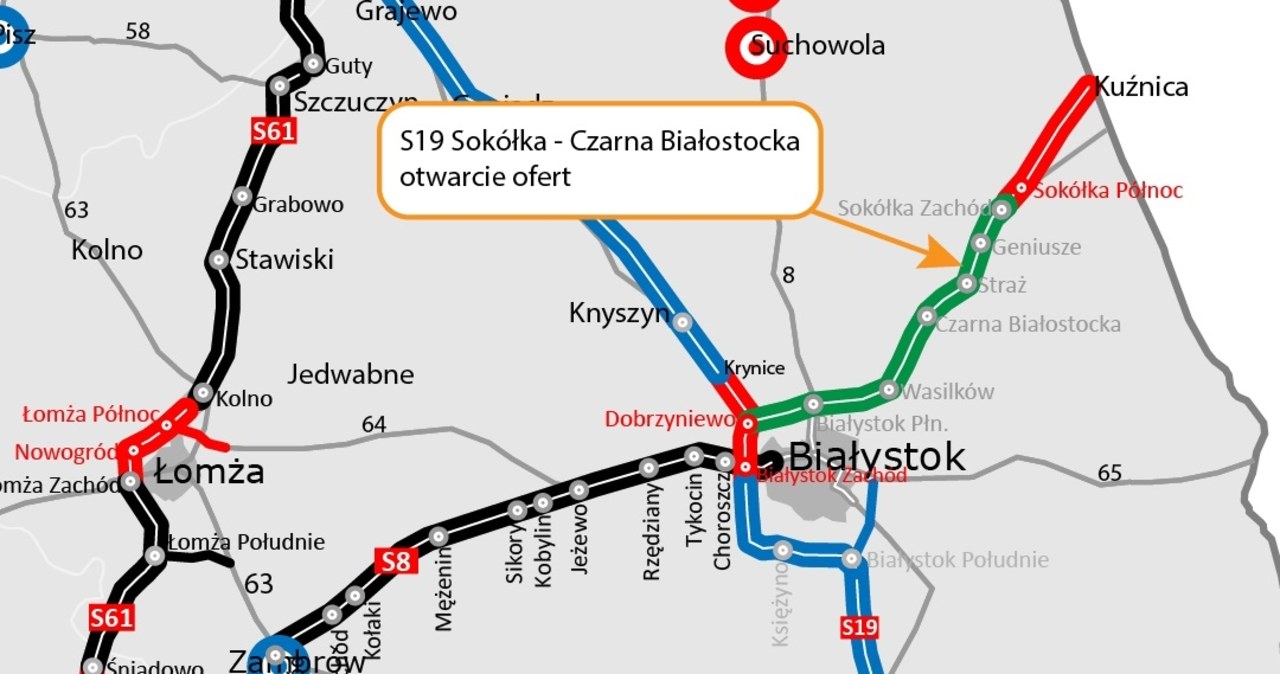 Rozstrzygnięto przetarg na budowę odcinka trasy S19 na Podlasiu. Zwycięzcą chińska firma