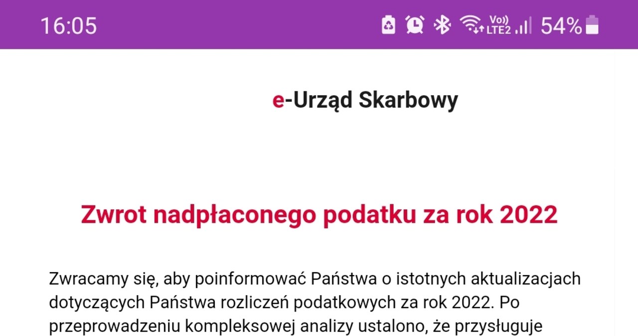 Uwaga na fałszywe maile o zwrocie podatku