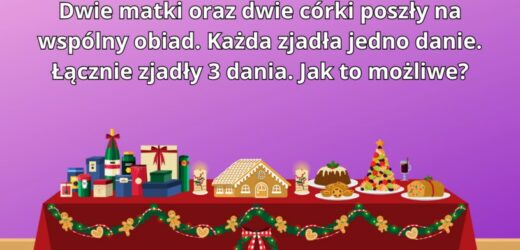 Zagadka na logiczne myślenie. Sprawdź, czy święta nie uderzyły ci do głowy