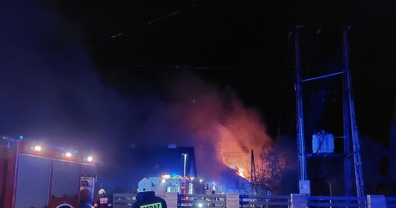 Pożar tartaku pod Olsztynkiem. Dwa miliony złotych strat