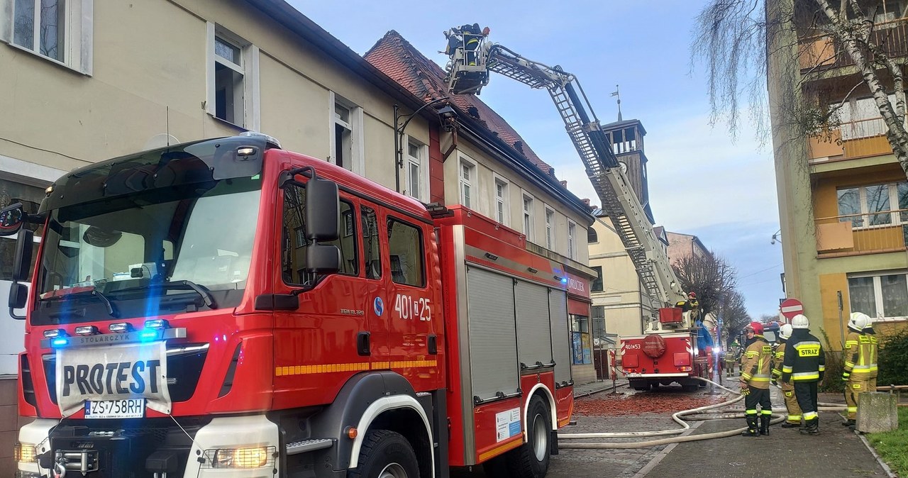 Pożar w centrum Białogardu. 20 Filipińczyków straciło dach nad głową
