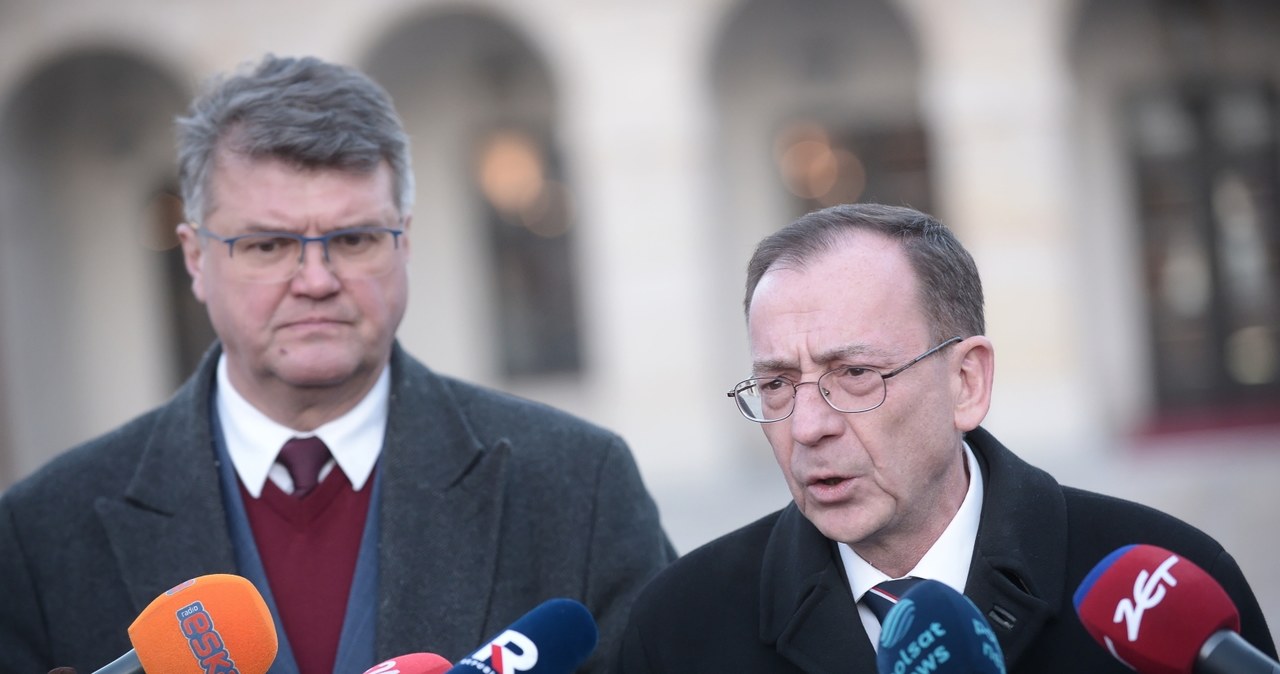 Kamiński i Wąsik wygłosili oświadczenie i wrócili do Pałacu Prezydenckiego