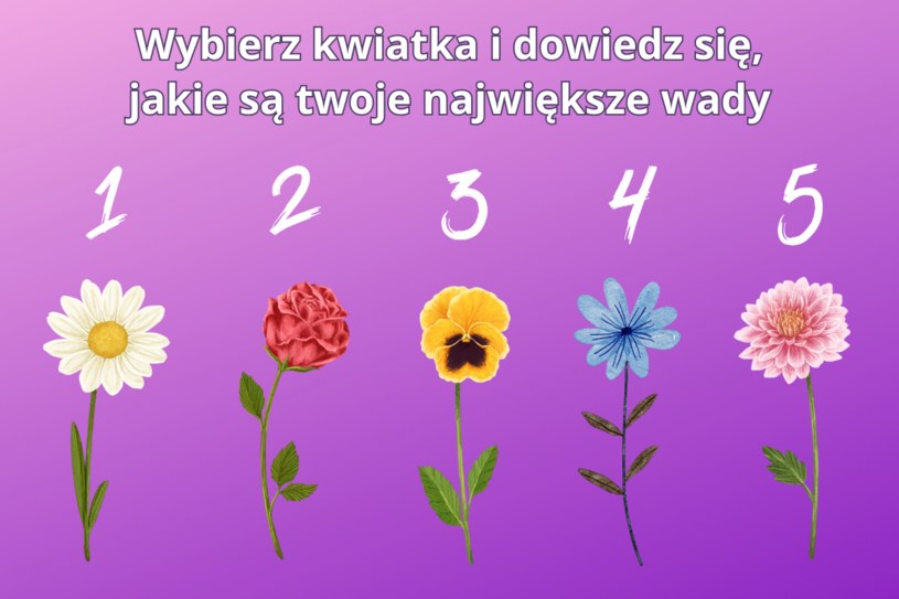 Prosty psychotest: Wybierz kwiatek i dowiedz się, jakie są twoje największe wady
