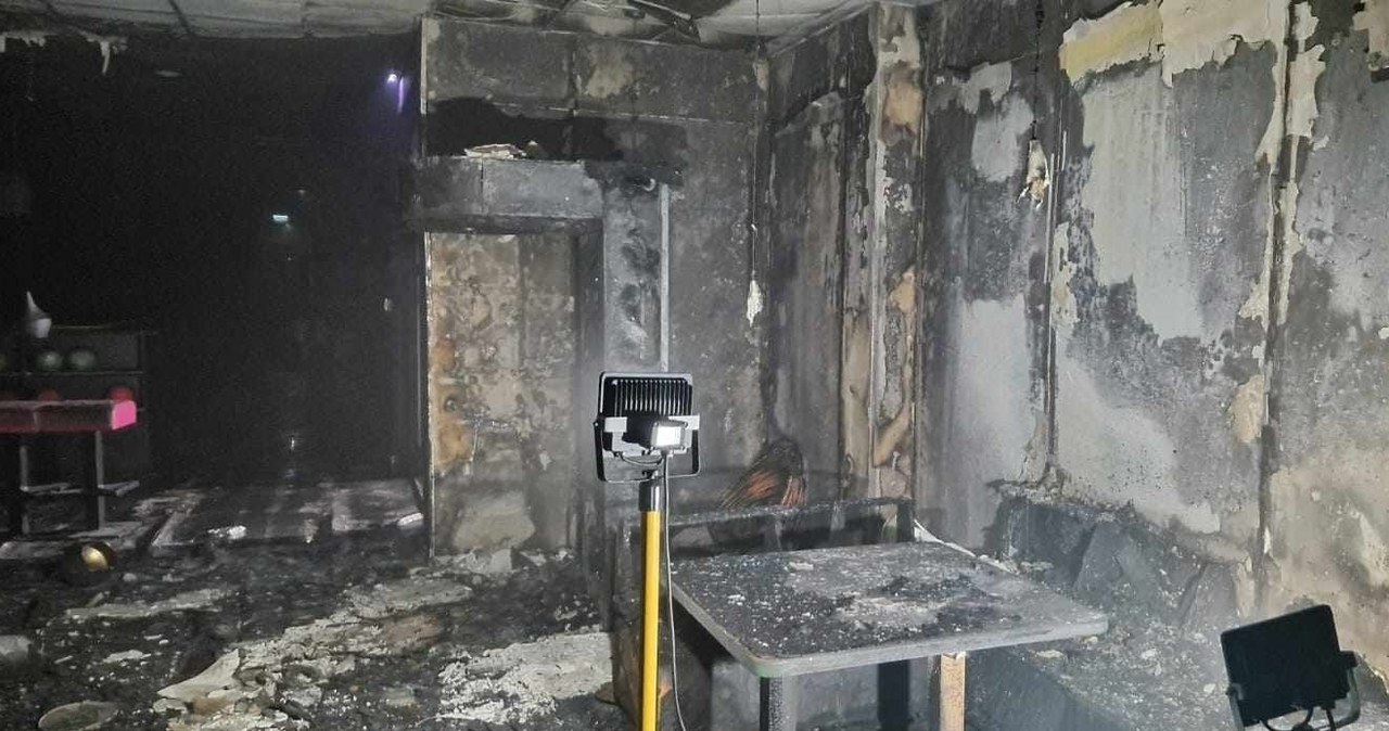 Pożar kręgielni w Jeleniu na Pomorzu