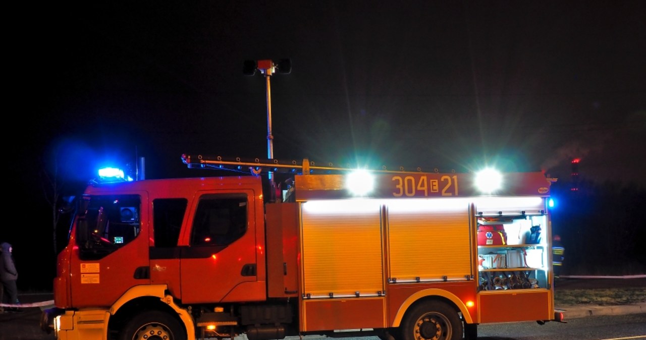 Pożar pojazdu wojskowego koło Torunia