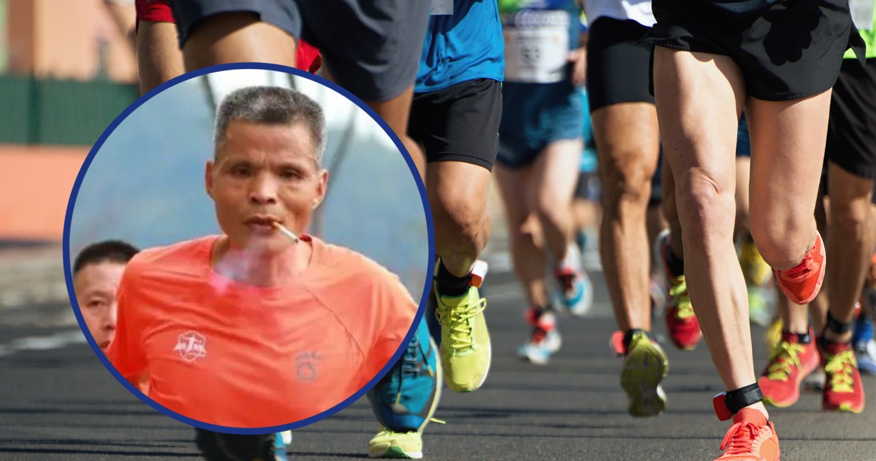 Przebiegł maraton, paląc przy tym papierosy. Został zdyskwalifikowany