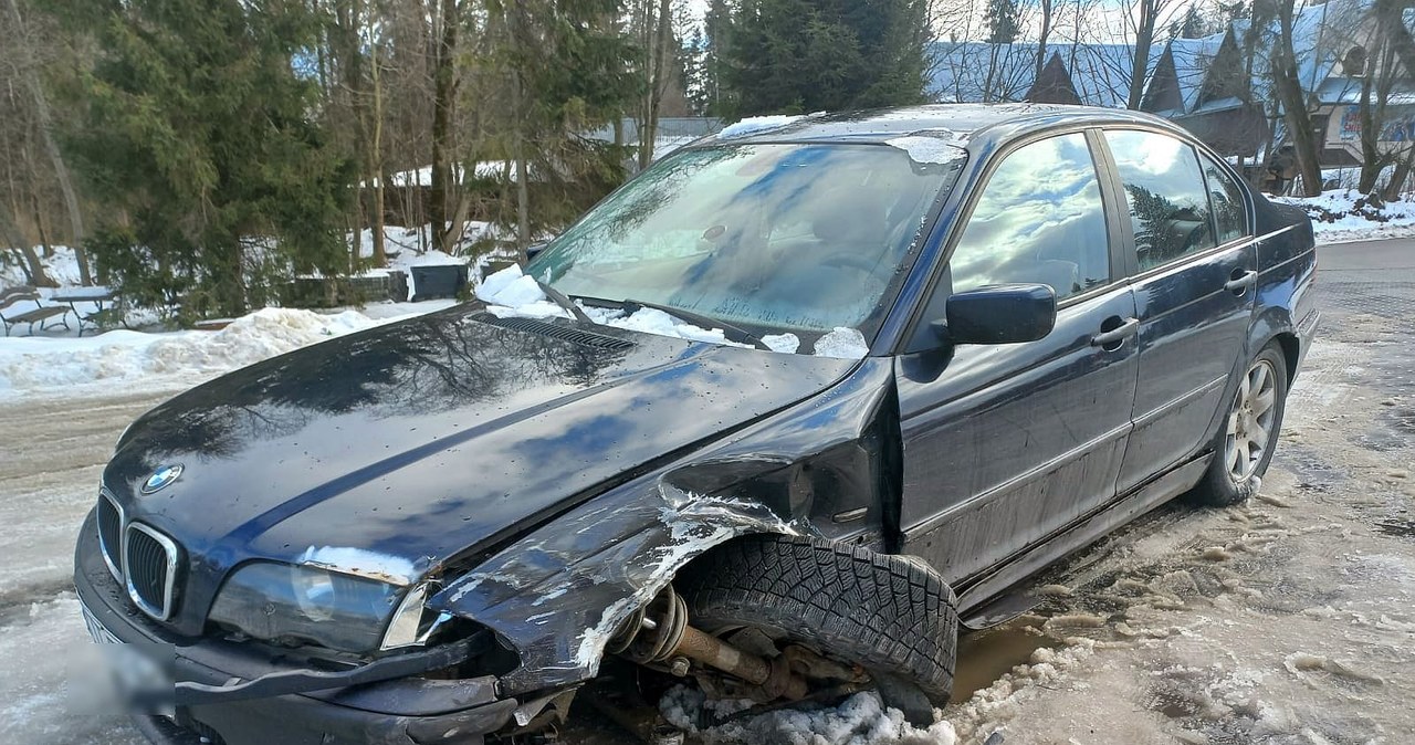 Policyjny pościg za bmw koło Zakopanego. Kierowca miał 3 promile alkoholu