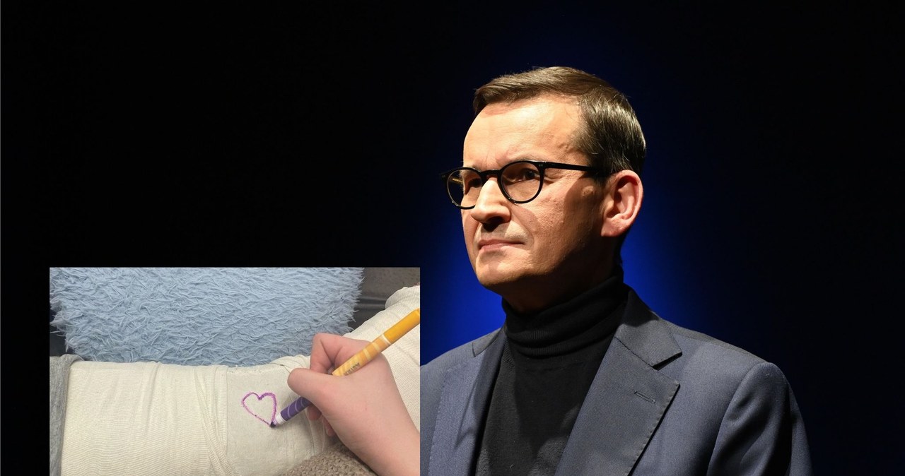 Mateusz Morawiecki w gipsie. Zamieścił wpis ze zdjęciem