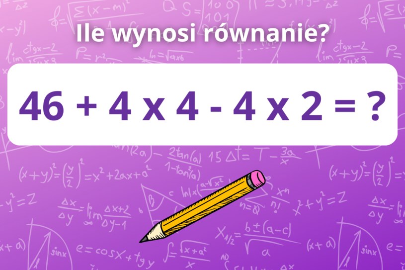 Zagadka matematyczna, która jest solą w oku dla internautów. Znasz wynik?