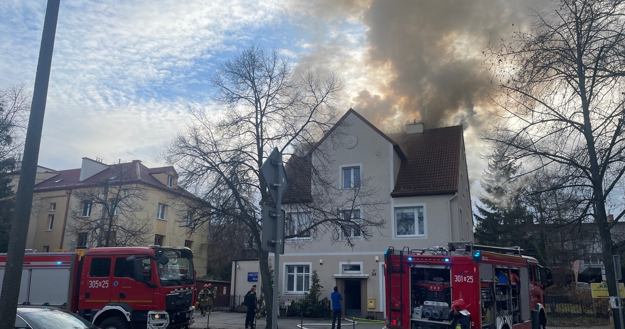 Pożar domu w Gdańsku