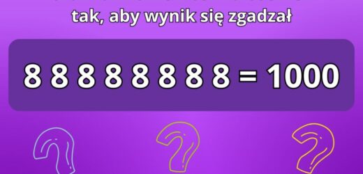 Test IQ: Ułóż równanie z ośmiu ósemek tak, aby wynik się zgadzał. Podejmiesz się wyzwania?