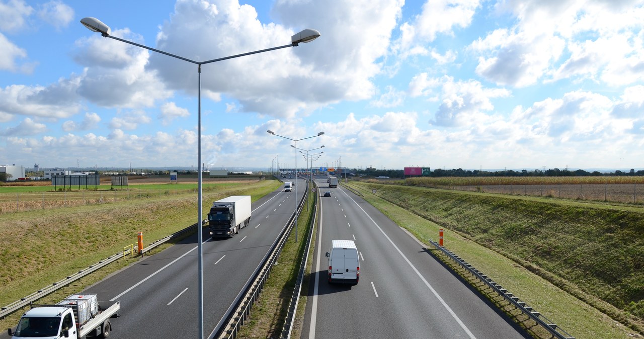 Zwężenie na autostradzie A4 w Szczepanowie