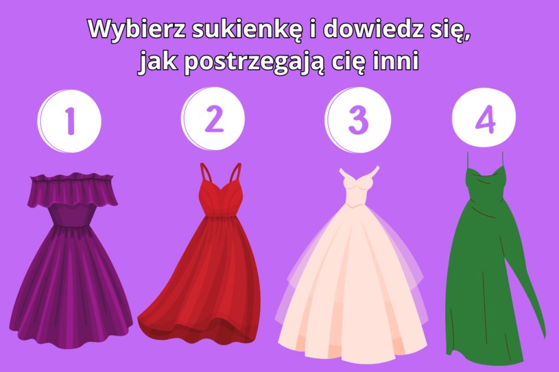 Test osobowości: Wybierz sukienkę i sprawdź, co inni myślą na twój temat