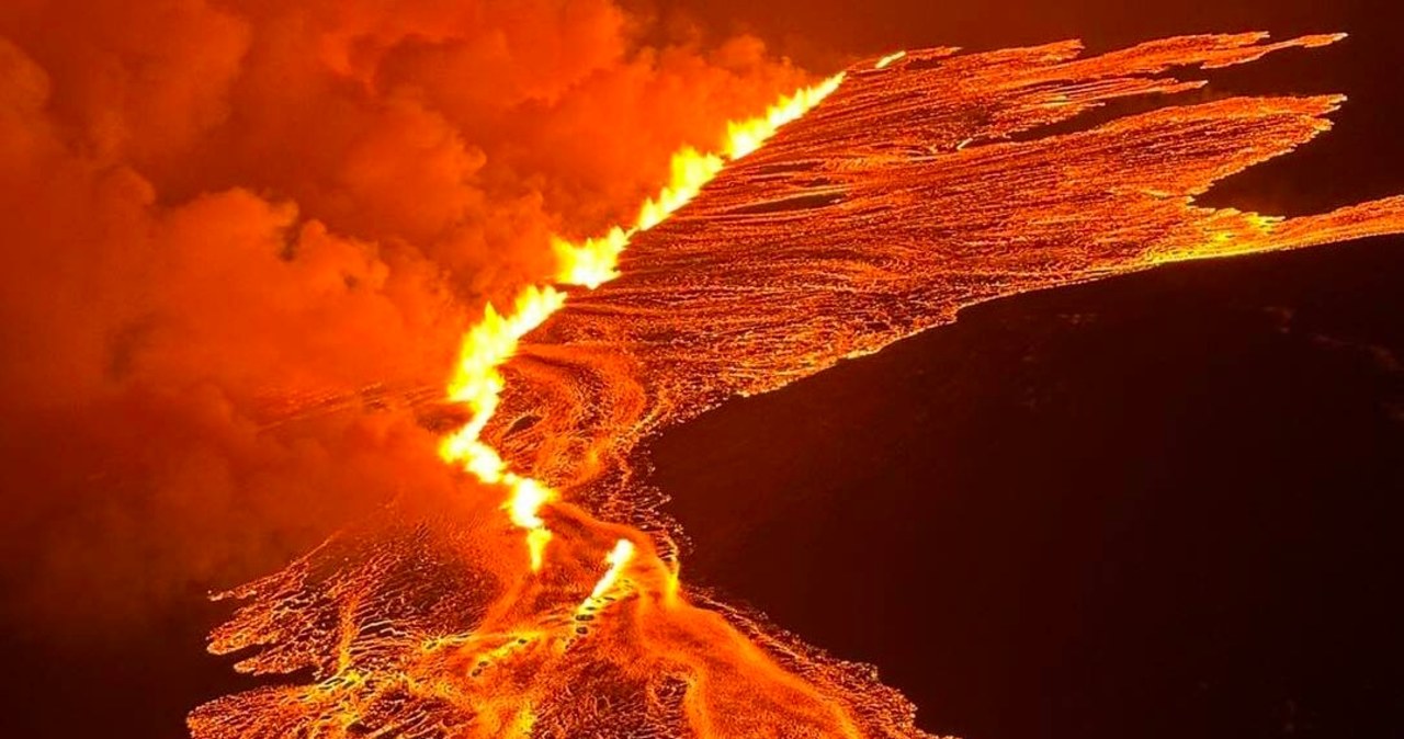 Na Islandii znów płynie lawa. Szczelina erupcyjna ma 3,5 km długości