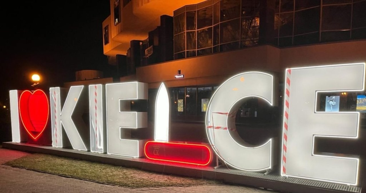 Zniszczył napis „I love Kielce”. Sprawcę uchwycił monitoring