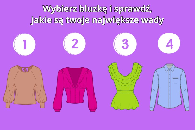 Psychotest: Wybierz bluzkę i poznaj swoje największe słabości