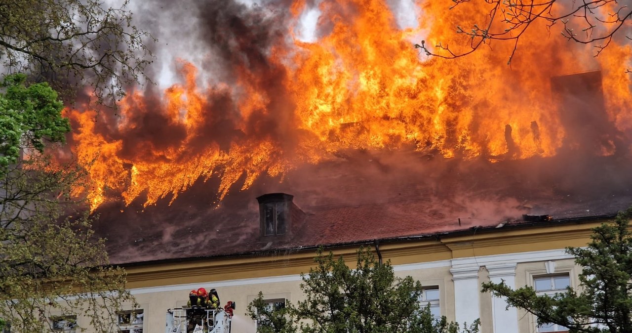 Pożar Akademii w Gorzowie Wielkopolskim [ZDJĘCIA]