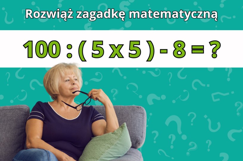 Zagadka matematyczna, która w kilka sekund pobudza pracę mózgu. Niby prosta, ale wielu popełnia jeden błąd