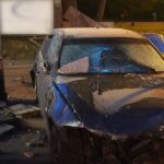 Pijany kierowca bmw wjechał w myjnię samochodową [FILM]